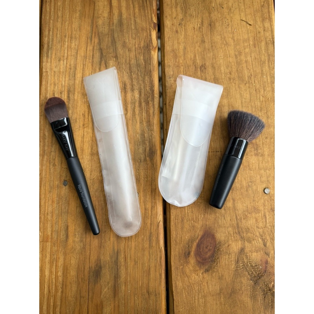 Mary Kay Liquid & Mineral Foundation Brushes New in Plastic Sleeve DISCONTINUED